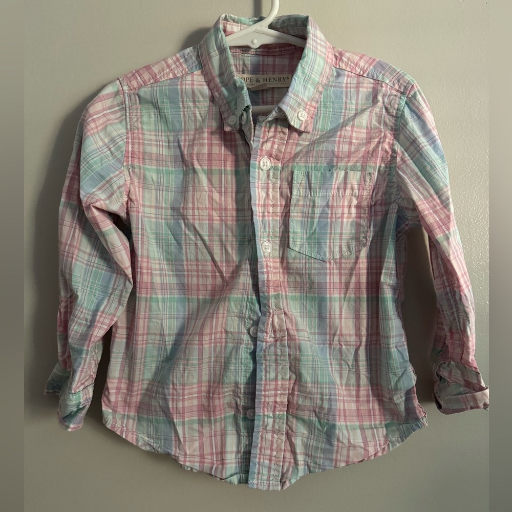 Pastel Hope and Henry Button Down xxs